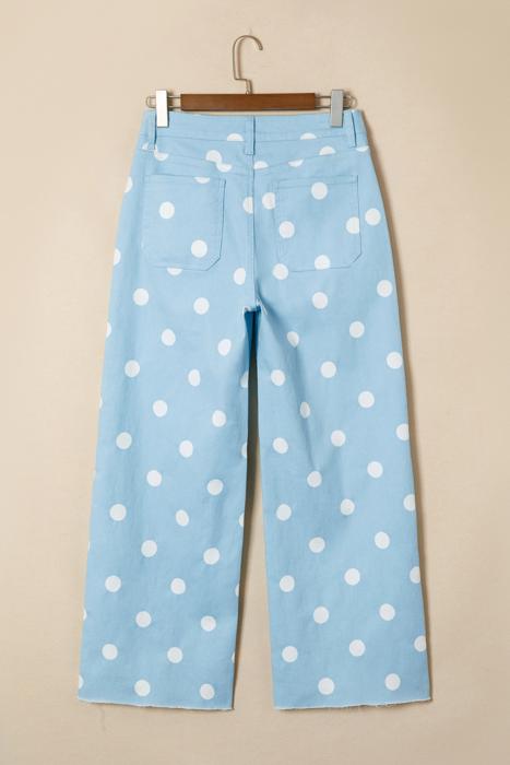 Raw Hem Polka Dot Shift Jeans