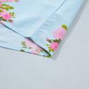  Floral Print 3/4 Sleeve Button-Cuff Blouse | S-XL