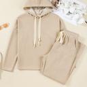  Lace & Luxe Drawstring Pullover Hoodies Corduroy Set | S-XL