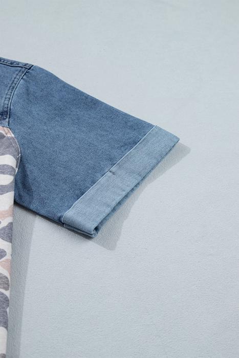 Denim Block Camo Tee | S-XL