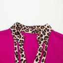  Leopard Patchwork Split Neck Blouse | S-XL