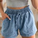  Smocked Waist Denim Shorts | S-XL