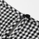  Plaid Shirred Cuff Long Sleeve Blouse | S-XL