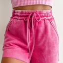  Mineral Washed Elastic Waist Shorts | S-XL