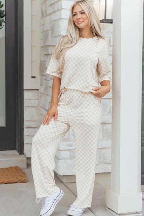 Checkered Spring 2pcs Lounge Pant Set | S-XL