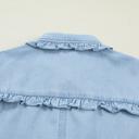  Classic Chic Ruffle Collar Denim Dress | S-XL