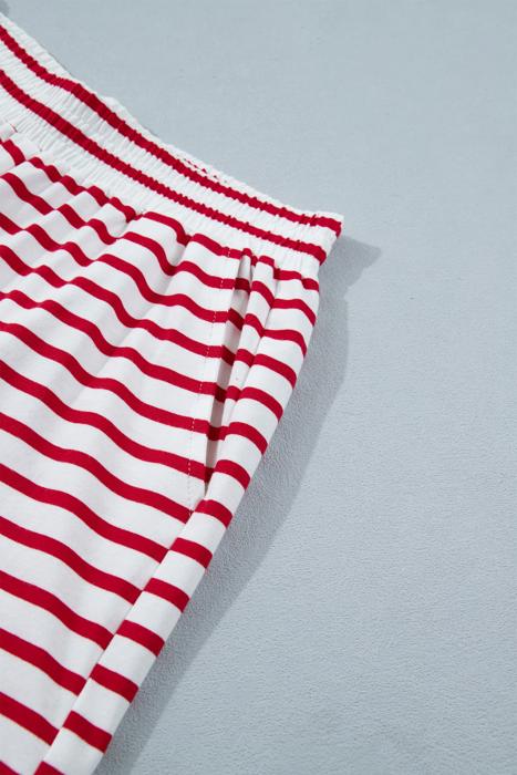 Stripe Scallop Lounge Short Set | S-XL