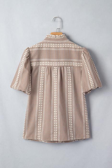 Pony Embroidered Western Yoke Blouse | S-XL