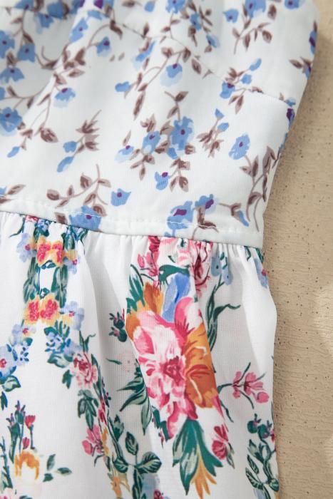 Floral Spaghetti Strap Babydoll Top | S-XL