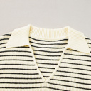  V-Neck Stripe Sweater Vest | S-XL