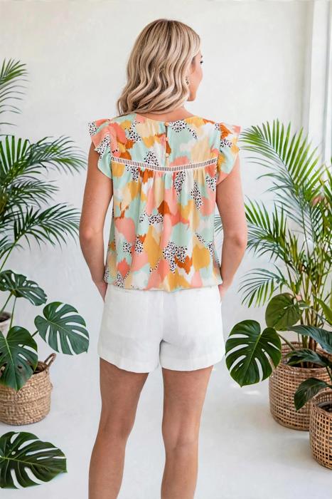 Season Style Ruffled Sleeve Tank | Free Shipping