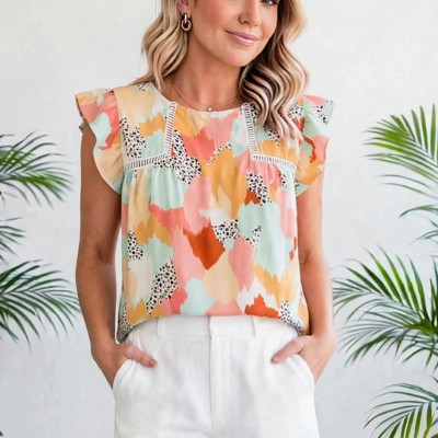 Season Style Ruffled Sleeve Tank | Free Shipping
