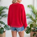  Contrast Trim Polka Dot Sweatshirt | S-XL