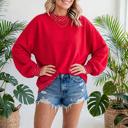  Contrast Trim Polka Dot Sweatshirt | S-XL