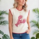  Crew Neck Plaid Crawfish Sweater Vest | S-XL
