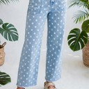  Polka Dot Slim Fit Denim Jeans