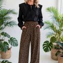  Leopard Print High-Waisted Corduroy Pants | S-XL