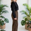  Leopard Print High-Waisted Corduroy Pants | S-XL