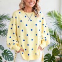 Polka Dot Loose-Fit Long Sleeve Top | S-XL