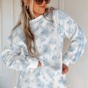 Floral Long Sleeve Top & Ruffle Shorts Set | S-XL
