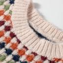  Polka Dot Striped Drop-Shoulder Sweater | S-XL