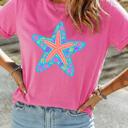  Starfish & Floral Print Relaxed Fit Tee | S-XL