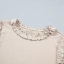 Solid Color Frill Detail Long Sleeve Top | S-XL