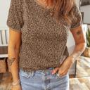  Leopard Print Crew Neck Tee | S-XL