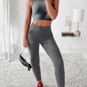  High Waist Pocketed Joggers With Exposed Seam | S-XL