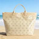  Glossy Floral Eyelet Waterproof Tote Bag