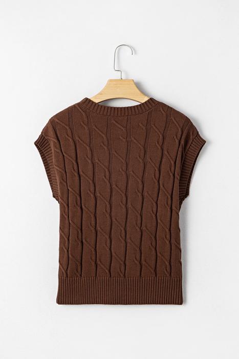 Soft Texture Crew Neck Shor Sleeve Sweater | S-XL