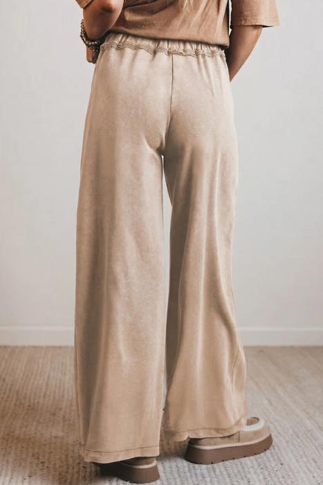 High-Waist Drawstring Wide Leg Pants | S-XL