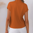  Pocket Ribbed Knit Short Sleeve Sweater | S-XL