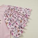  Contrast Floral Patchwork Flowy Half-Sleeve Blouse | S-XL