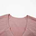  Celeste Texture Knit Button V Neck Cardigan | S-XL