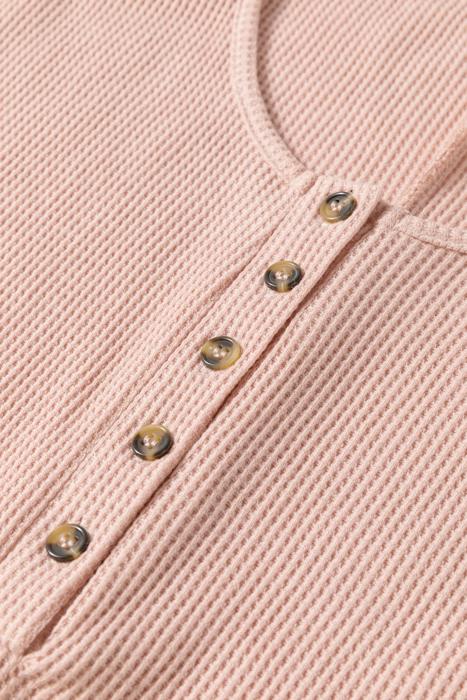 Effortless Style Button-Up Waffle Romper | S-XL