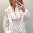  Floral Embroidered Quilted Zip-Up Sweatshirt | S-XL