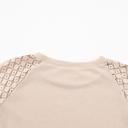  Textured Lace Sleeve Pullover | S-2XL