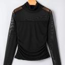  Heartbreaker Mesh Patchwork Long Sleeve Top | S-XL