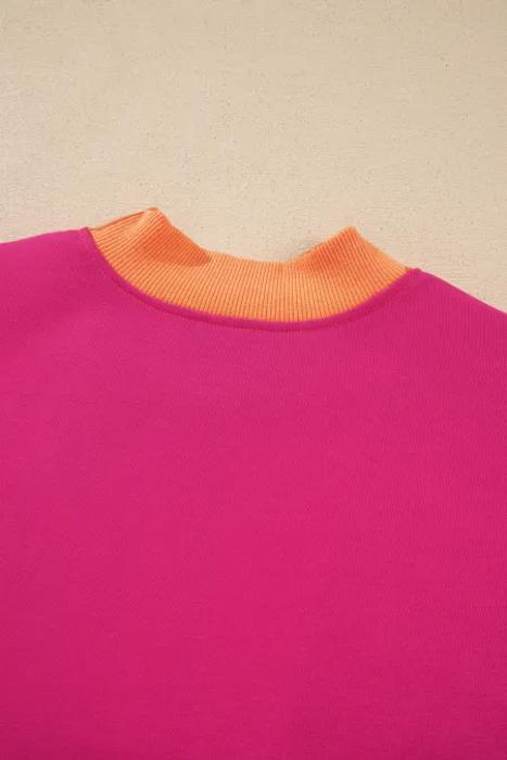 Colorblock Half-Zip Athleisure Shorts Set | S-XL