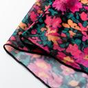  Floral Mesh Mock Neck Long Sleeve Top | S-XL