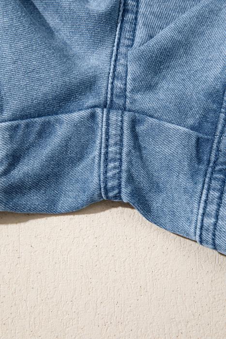 Smocked Waist Denim Shorts | S-XL