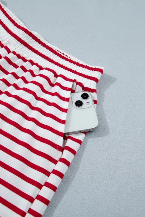 Stripe Scallop Lounge Short Set | S-XL