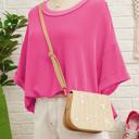  Spiral Ribbed Bow-Back Oversized Tee | S-XL