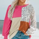 Small Rose Color Block & Patchwork Ribbed Top | S-2XL