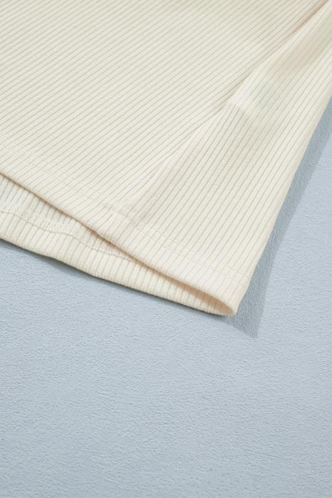 Ribbed Denim Patch Shirt | S-XL