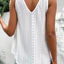  Crochet Lace V-Neck Relaxed Tank | S-XL