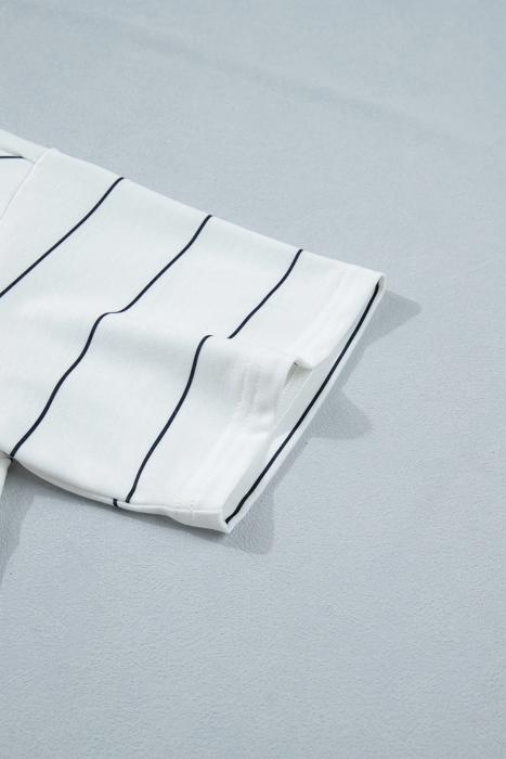 Stripe Half Sleeve Top & Shorts Set | S-XL