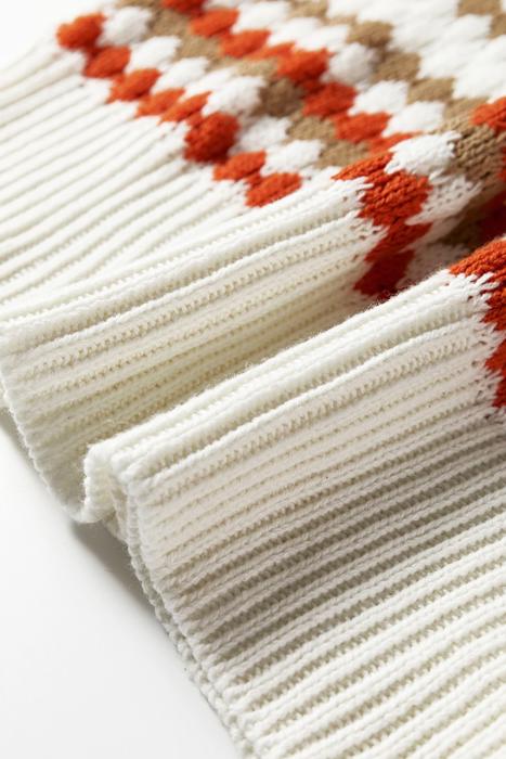 Striped Eyelet Detail Sweater | S-XL