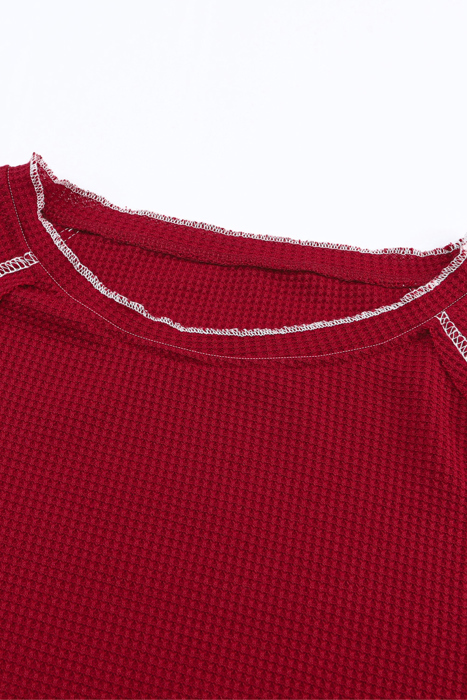 Textured Round Neck Long Sleeve Top | Free Shipping